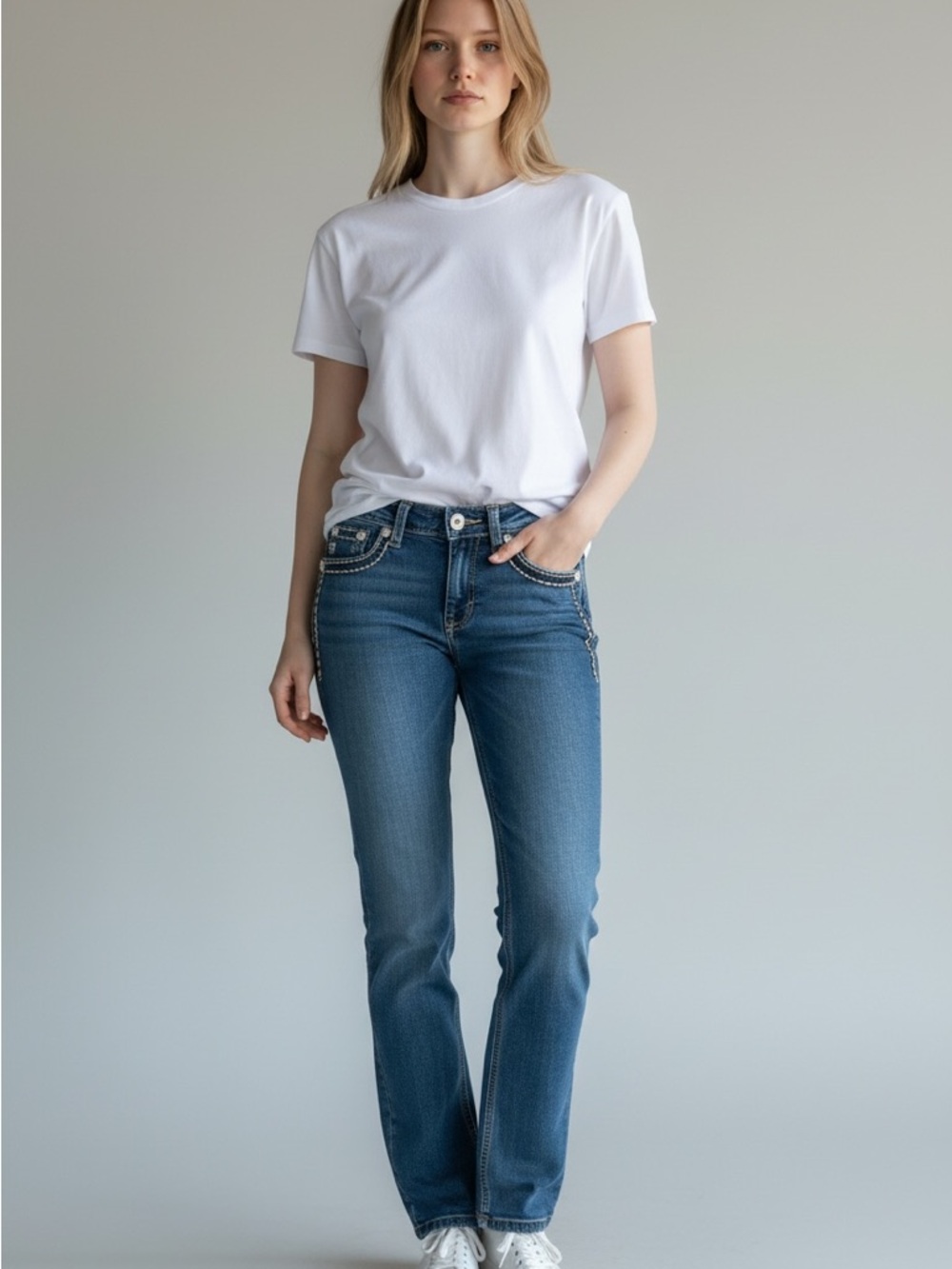 Miss Me Women’s Blue Bootcut Jeans - Picture 8 of 9